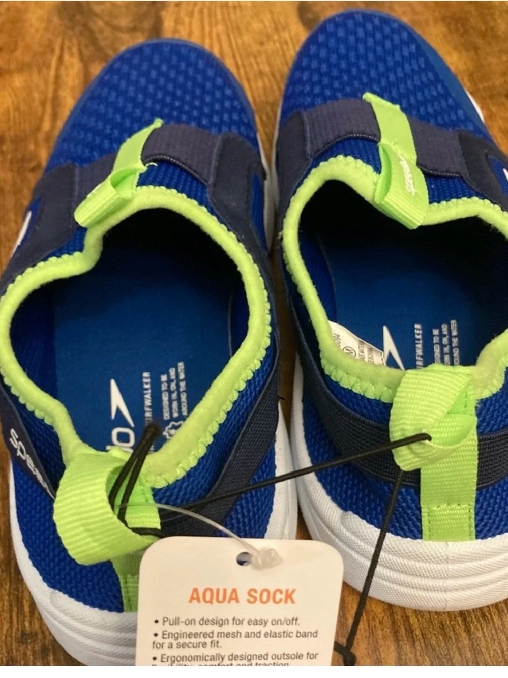 Speedo Junior Pull on Water Shoes - Blue  Size Medium (2/3) new
